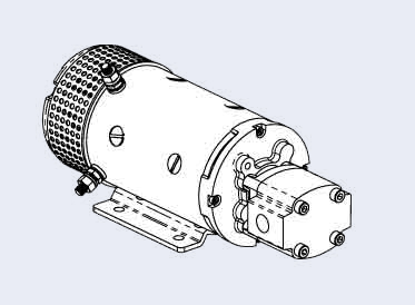 4,5 kW Haldex Hydraulics DC motorpompunit